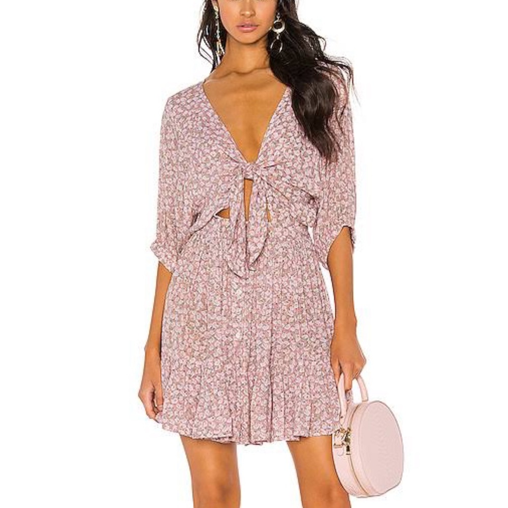 Faithful the Brand Floral Mini Tie Dress